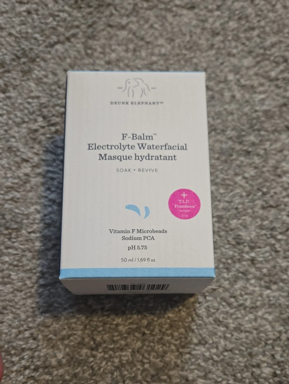 NIB Drunk Elephant F-Balm electrolyte water facial masque